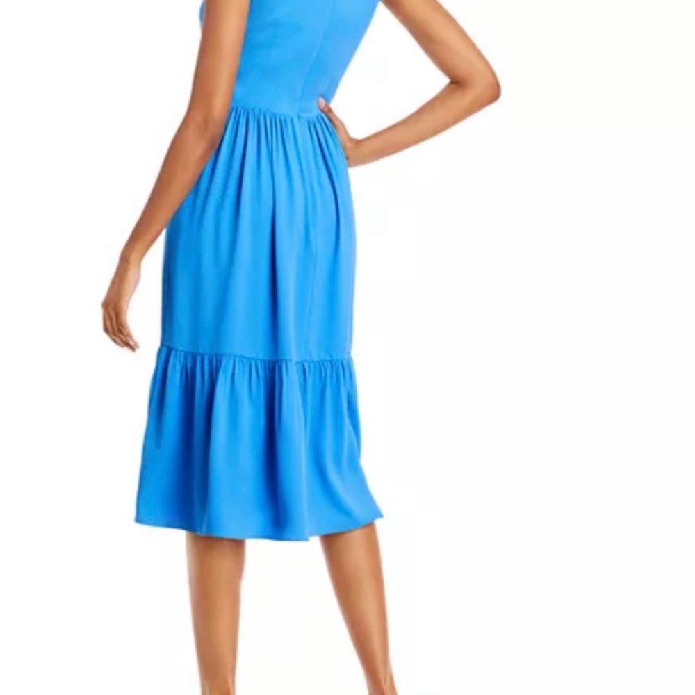 BCBG Maxazria Blue Sleeveless V-Neck Midi Sundress - Picture 2 of 7